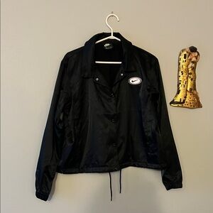 Nike Women's Satin Black Bomber Jacket size M
